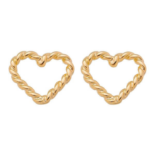 Brinco vazado folheado a ouro 18k