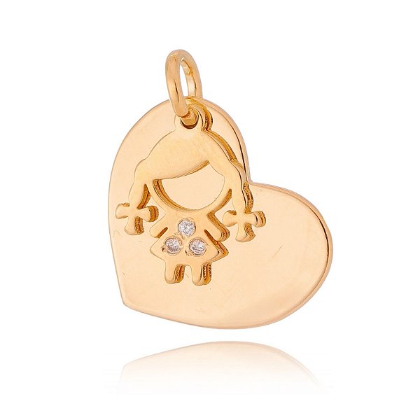 Pingente folheado a ouro 18k
