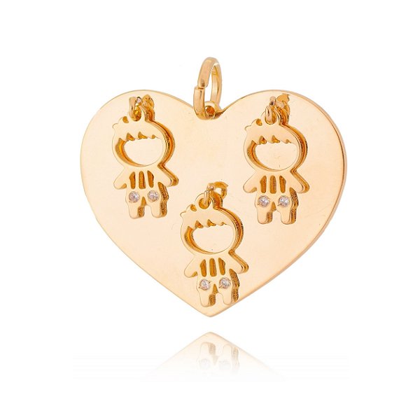 Pingente folheado a ouro 18k