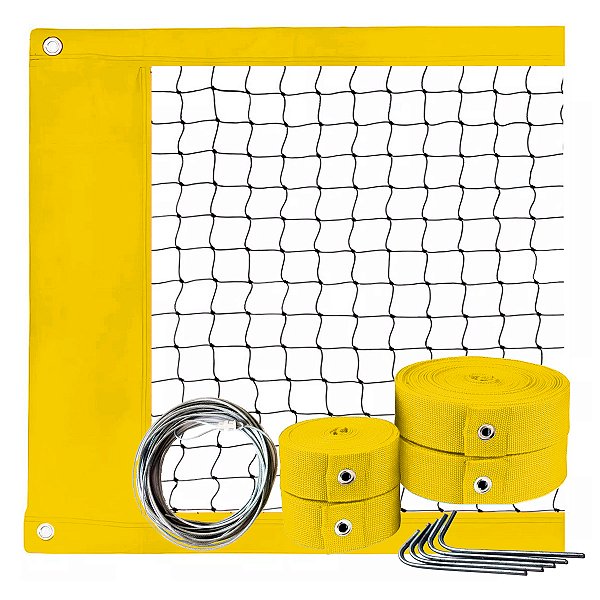 Kit Rede Beach Tennis 8,20 x 1,00 Start + Cabo de Aço + Faixa Demarcação 8x16 CBR