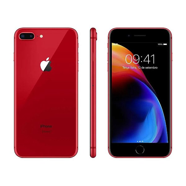 iPhone 8 Plus Red 64GB Novo, Desbloqueado com 1 Ano de Garantia - URHEQFBF7