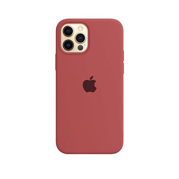 Case Capinha Vermelho Fosco para iPhone 12 e 12 Pro de Silicone - KFBZOJDCZ