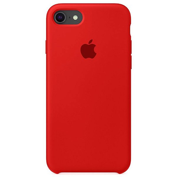 Case Capinha Vermelha para iPhone 7, 8 e SE 2º Geração de Silicone - 2CU10XEP2