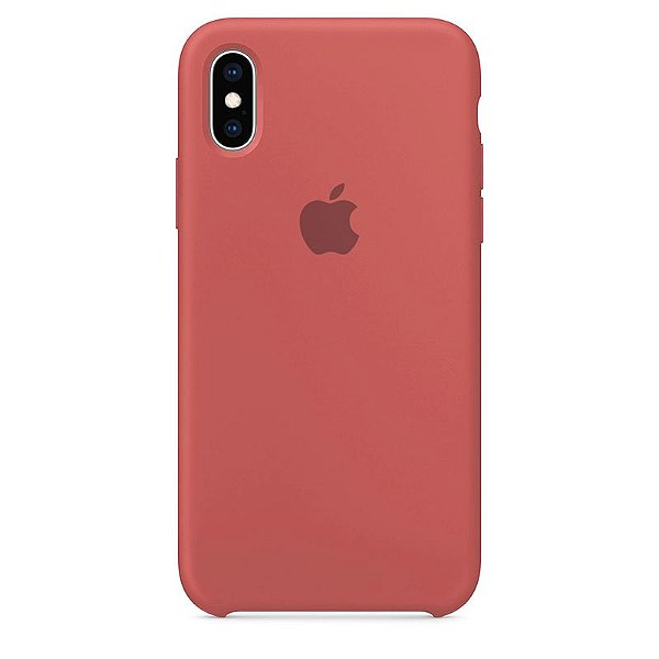 Case Capinha Vermelho Antigo para iPhone X e XS de Silicone - 2BHJKGZIB