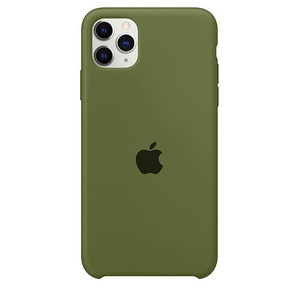 Case Capinha Verde Militar para iPhone 11 Pro de Silicone - RQIAEGJ59