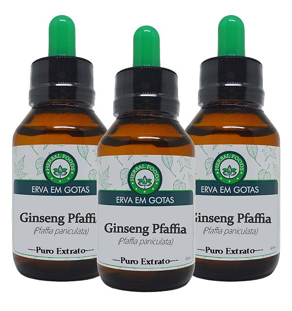 3 Extratos de Ginseng Pfáffia - 60ml