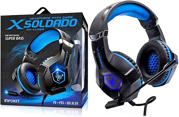 HEADSET INFOKIT GAMER XSOLDADO GH-X1000 7.1 RGB