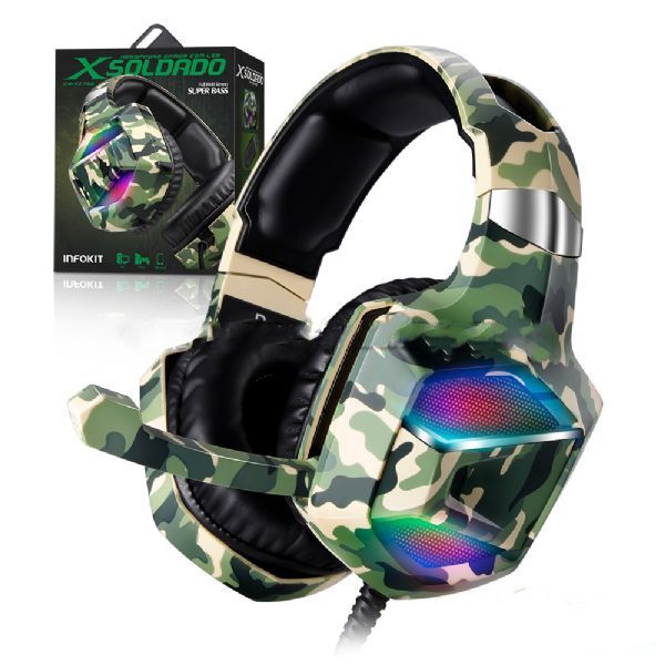 HEADSET INFOKIT GAMER XSOLDADO GH-X2700 7.1 RGB