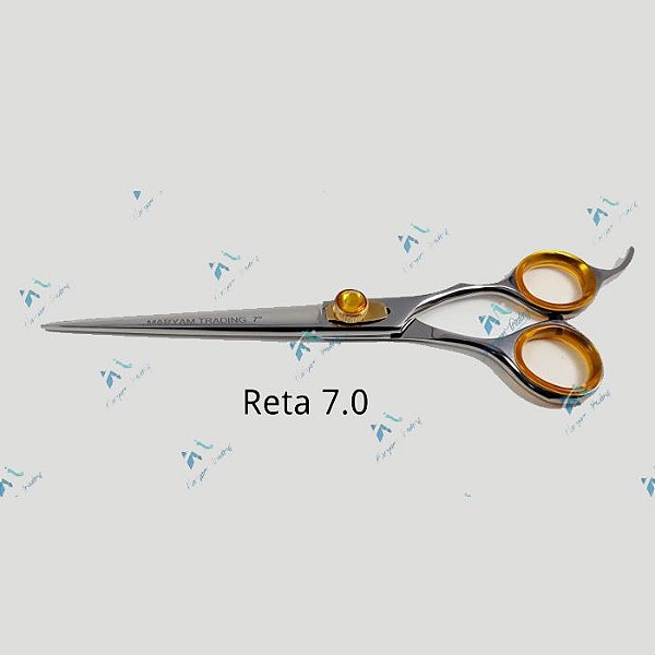 TESOURA PROFISSIONAL Aço Jap 420 Reta 7.0  Prata - Maryam Trading