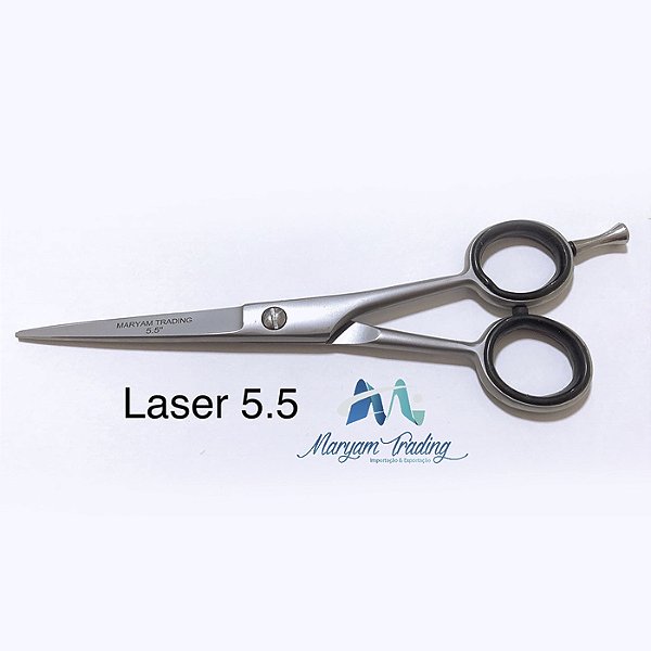 TESOURA PROFISSIONAL Aço Jap 420 Laser 5.5 Prata - Maryam Trading