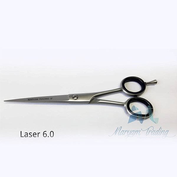 TESOURA PROFISSIONAL Aço Jap 420 Laser 6.0  Prata - Maryam Trading