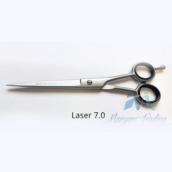 TESOURA PROFISSIONAL Aço Jap 420 Laser 7.0  Prata - Maryam trading