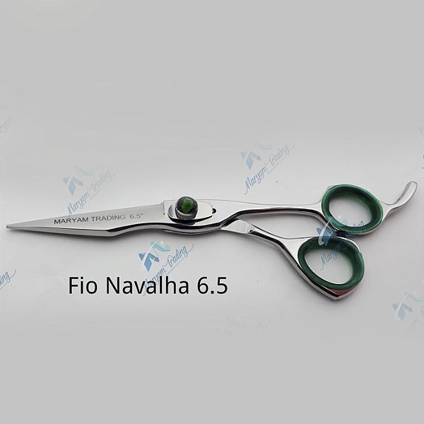 TESOURA PROFISSIONAL Aço Jap 420 Fio Navalha 6.5 Prata - Maryam Trading
