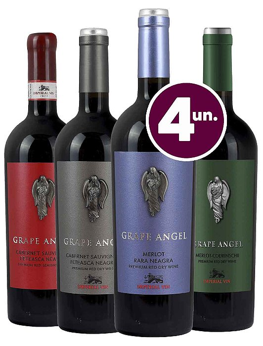 Kit Grape Angel Tintos - 4 garrafas