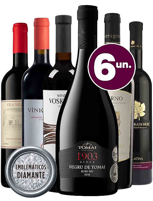 KIT TINTOS EMBLEMÁTICOS DIAMANTE - 6 garrafas