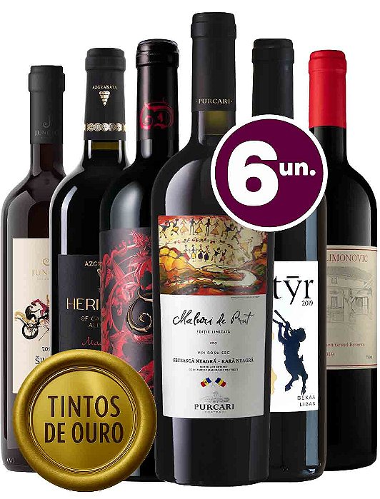 Kit Tintos de Ouro - 6 garrafas