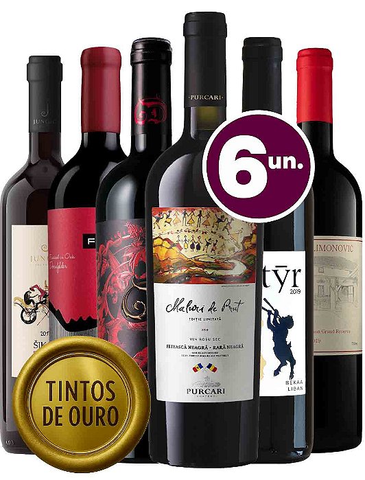 Kit Tintos de Ouro - 6 garrafas