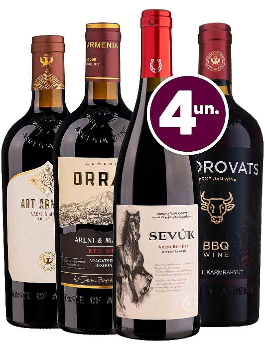 KIT Tintos da Armênia - 4 garrafas
