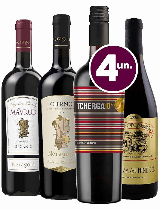KIT Tintos da Bulgária- 4 garrafas