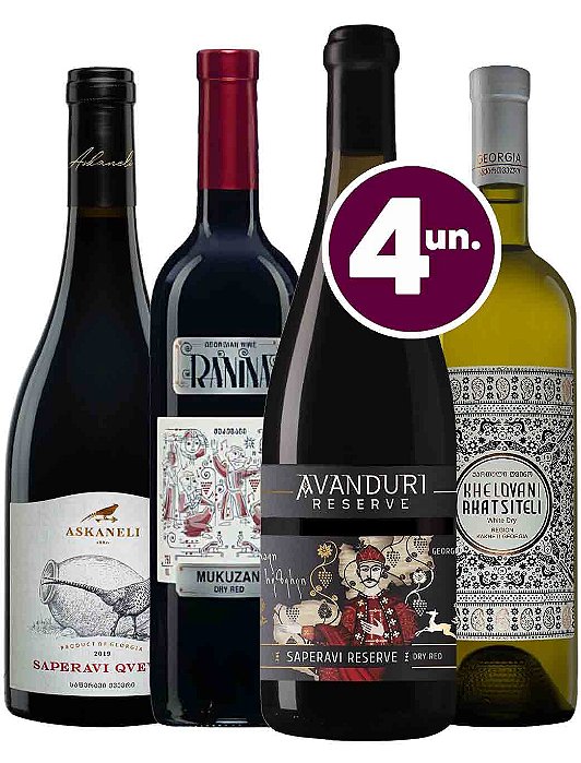 KIT GEÓRGIA: O berço do vinho! - 4 garrafas