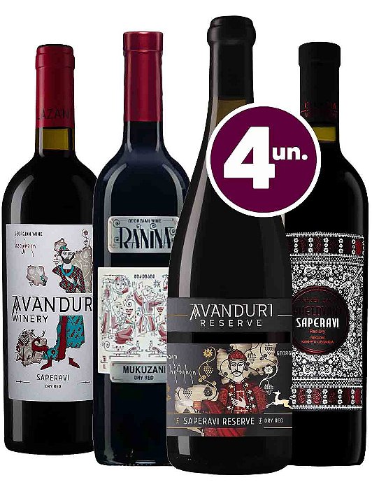 KIT GEÓRGIA: O berço do vinho! - 4 garrafas