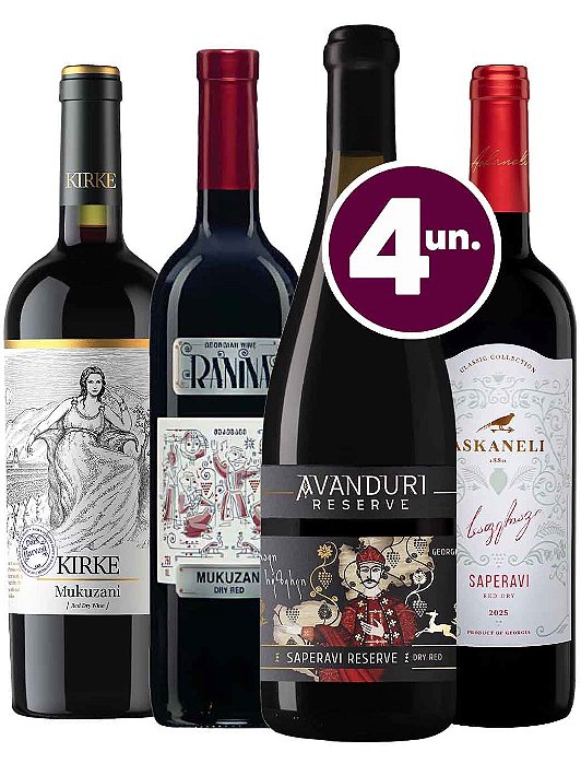 KIT GEÓRGIA: O berço do vinho! - 4 garrafas