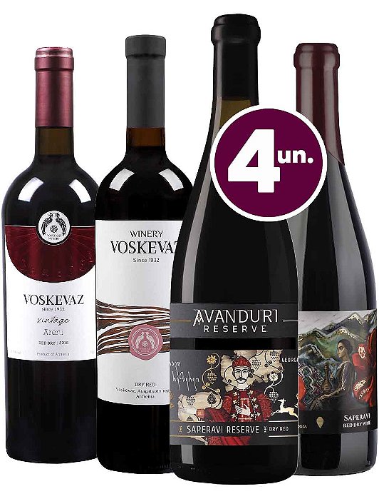 KIT Armênia vs Geórgia - 4 garrafas