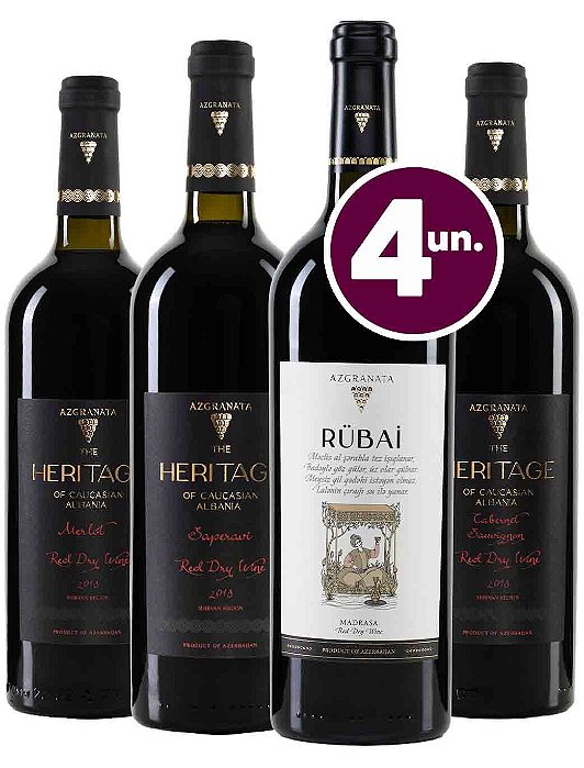 KIT Tintos do Azerbaijão - 4 garrafas