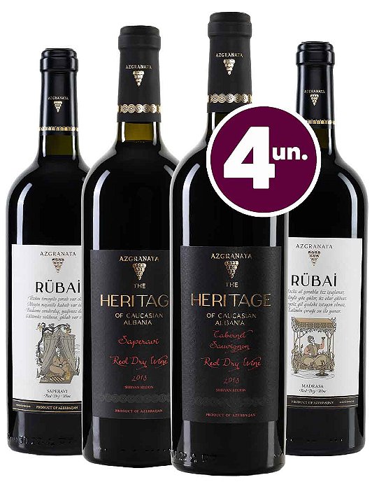 KIT Tintos do Azerbaijão - 4 garrafas