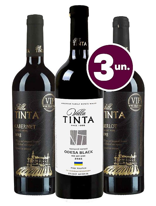 KIT Tintos da Ucrânia - 3 garrafas