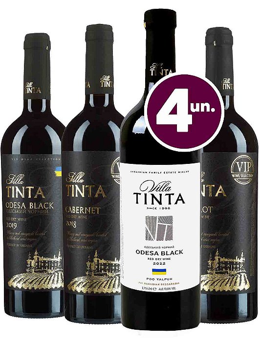 KIT Tintos da Ucrânia - 4 garrafas