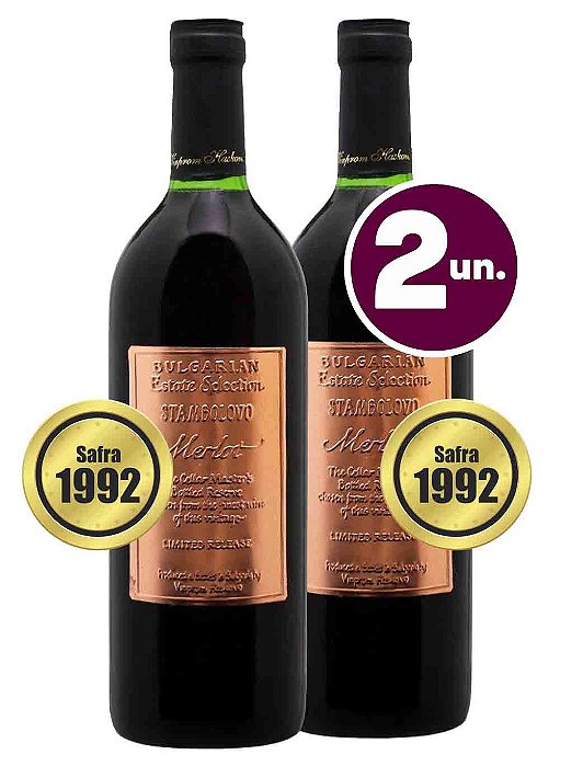 KIT Stambolovo safra 1992 - 2 garrafas