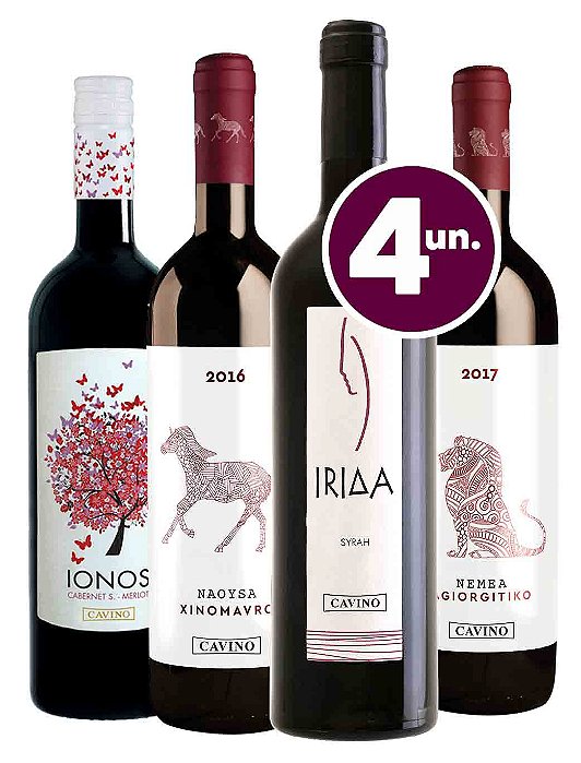 KIT Tintos da Grécia - 4 garrafas