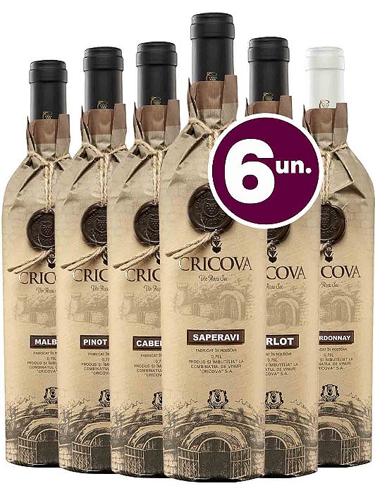 KIT Cricova Hirtie - 6 garrafas