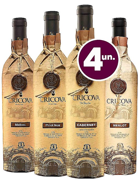 KIT Cricova Hirtie - 4 garrafas