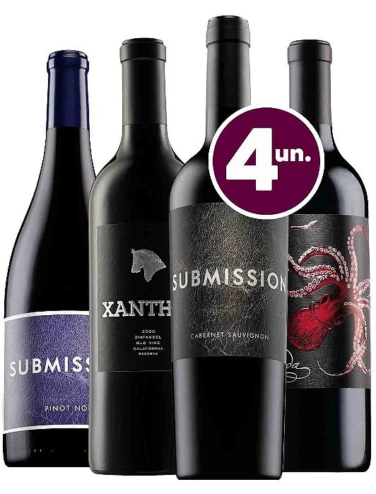 Kit Tintos dos Estados Unidos - 4 garrafas