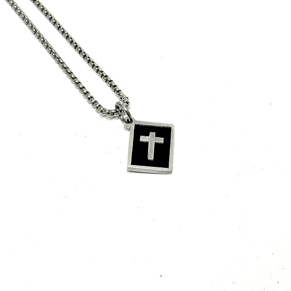 Colar Cross Black [aço premium]