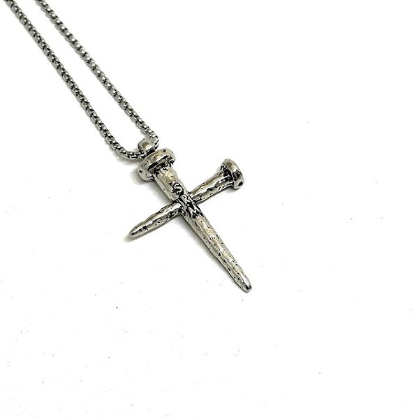 Colar Crucifixo Pregos Realismo [corrente aço premium]