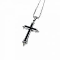 Colar Crucifixo Medieval Black [aço PREMIUM]