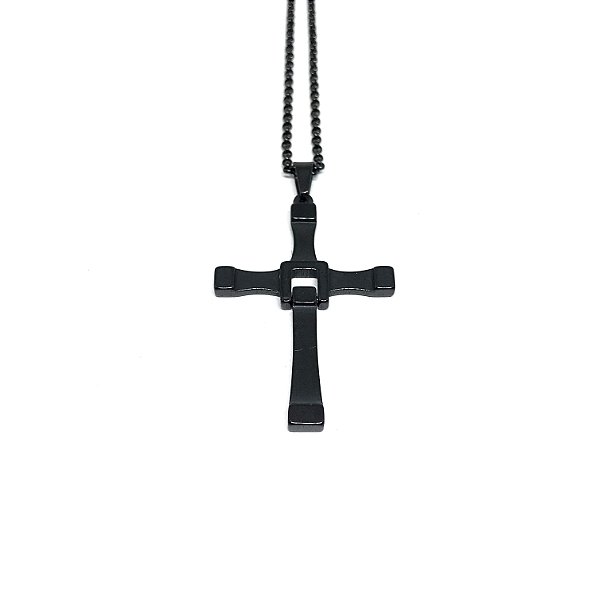 Colar Furious Crucifixo Black [aço Premium]
