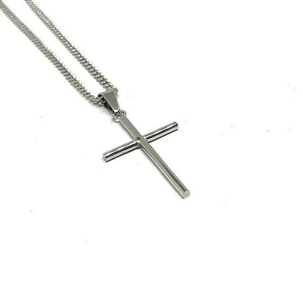 Colar Crucifixo Básico minimalista [aço Premium]
