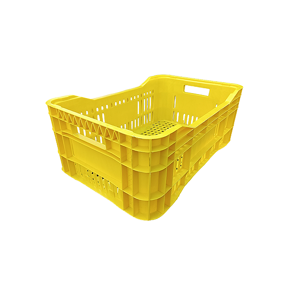 Caixa Agricola Hortifruti Vazada Feira 21x36x55 Plastica 38L