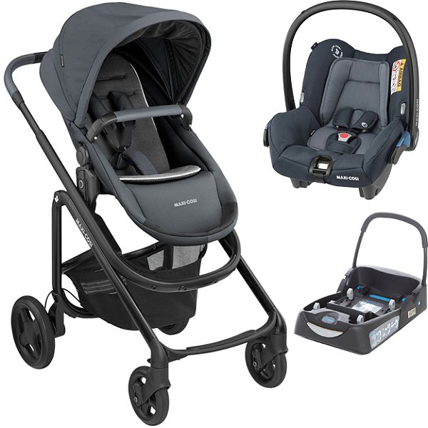 Carrinho Bebe Conforto Base Maxi Cosi Lila CP2 Trio Graphite