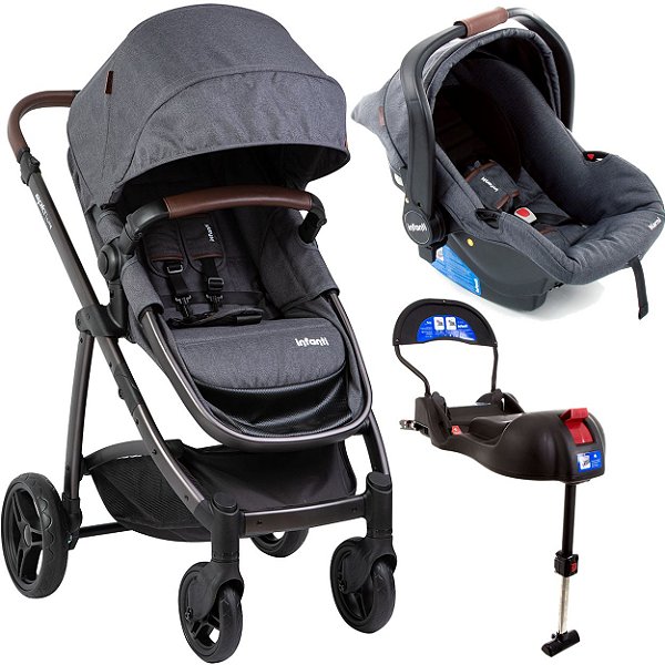 Carrinho Moises Infanti Epic Bebe Conforto Base Black Deep - Maçã Verde Baby