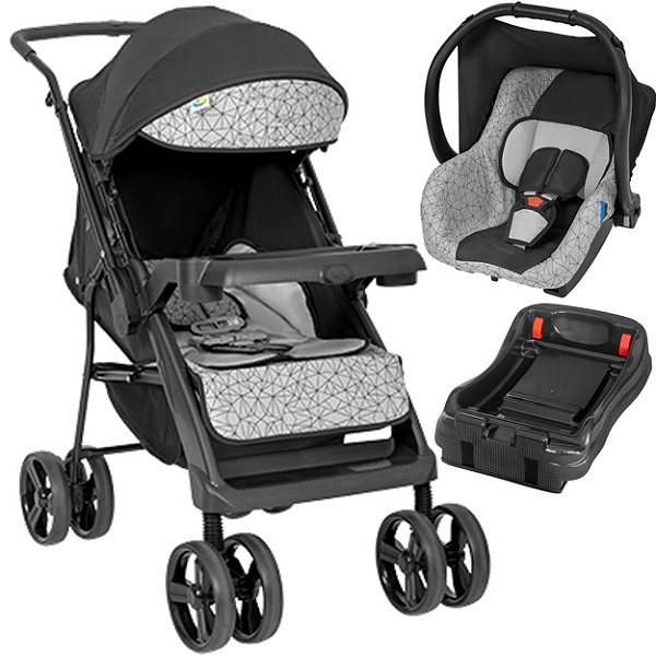 Carrinho de Bebe Tutti Baby Joy II Bebe Conforto Base Preto