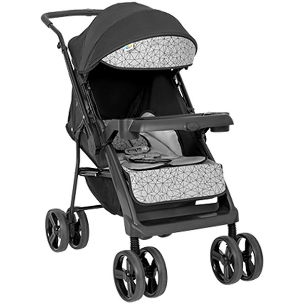 Carrinho de Bebe Passeio Reversível Tutti Baby Joy II Preto