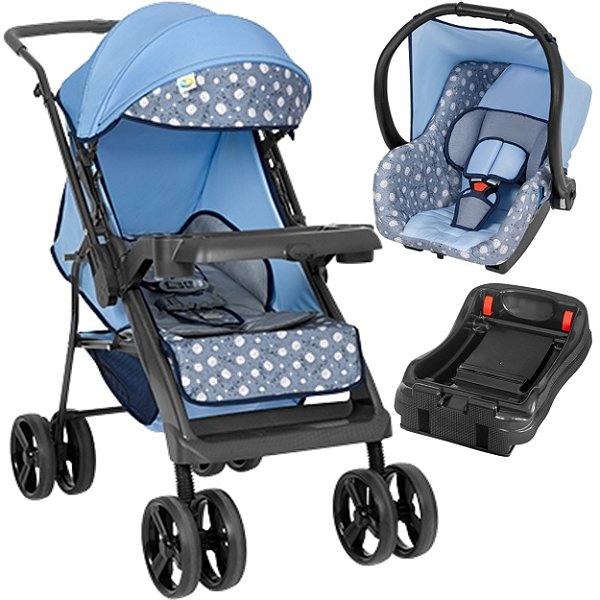 Carrinho de Bebe Tutti Baby Joy II Bebe Conforto Base Azul