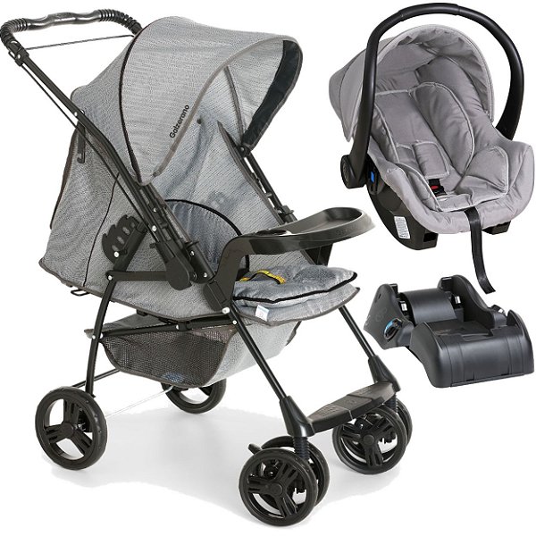 Carrinho de Bebe Bebe Conforto Base Galzerano Milano Cinza