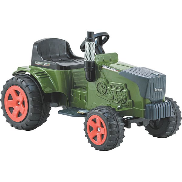 Carrinho Infantil Passeio De Pedal Trator Fendt - Com Caçamba - Biemme -  Verde