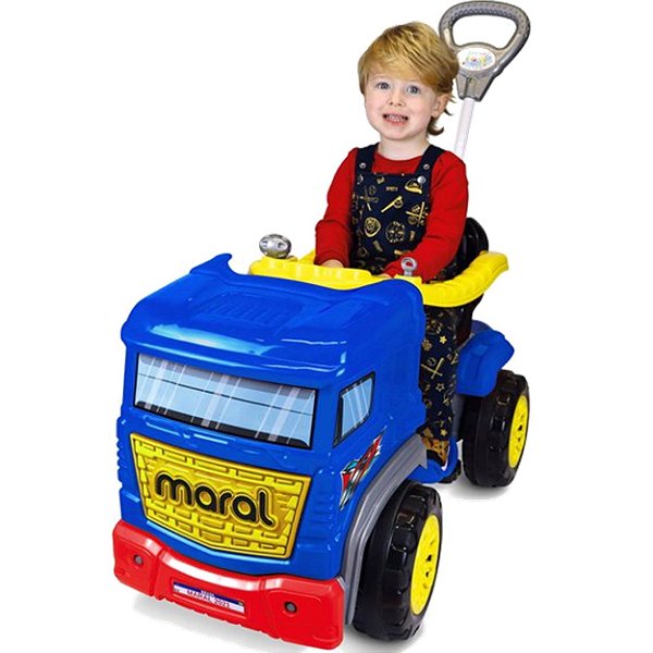 Carrinho de Passeio e Pedal para Bebe Maral Truck Azul 12m